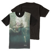 救十字架で オールオーバープリントT シャツ (正面&裏面)