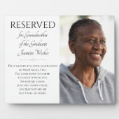 救卒業記念の席の祖母 フォトプラーク (正面)