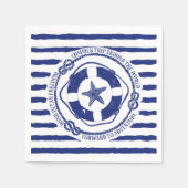 救命ブイとヒトデ スタンダードカクテルナプキン (正面)