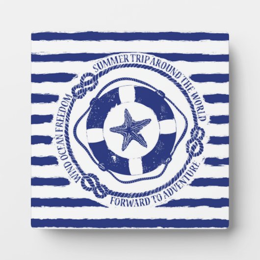 救命ブイとヒトデ フォトプラーク (正面)