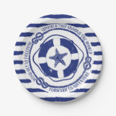 救命ブイとヒトデ ペーパープレート (正面)