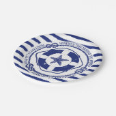 救命ブイとヒトデ ペーパープレート (アングル)