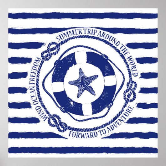 救命ブイとヒトデ ポスター (正面)