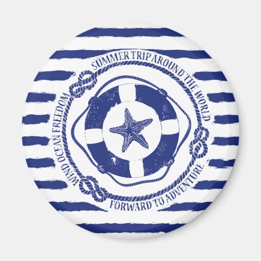 救命ブイとヒトデ マグネット (正面)