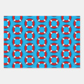 救命ブイライフプレサーバープール誕生日パーティー ラッピングペーパーシート (正面2)