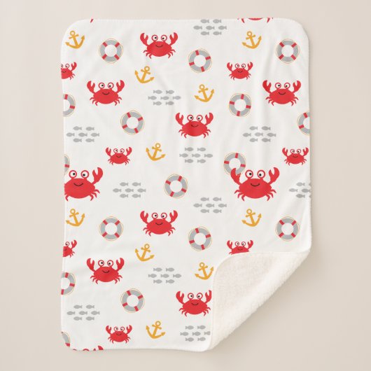 救命ブイ付きカニ シェルパブランケット (正面)