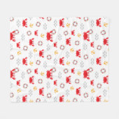 救命ブイ付きカニ フリースブランケット (正面(横))