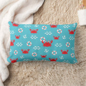 救命ブイ付きカニ ランバークッション (ブランケット)