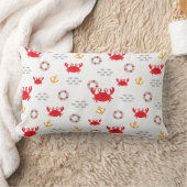 救命ブイ付きカニ ランバークッション (ブランケット)