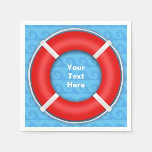 救命ブイ スタンダードカクテルナプキン (正面)