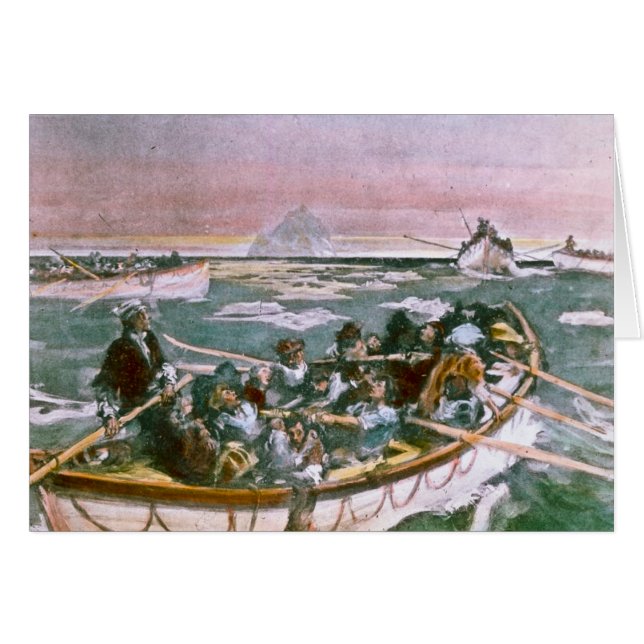 救命ボートの翌朝のRMSの巨大な生存者 (正面横)