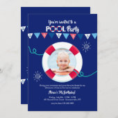 救命具の写真の招待の航海のな旗 招待状 (正面/裏面)