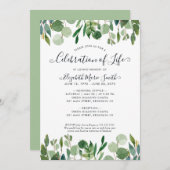 救命救命植物学お祝い 招待状 (正面/裏面)