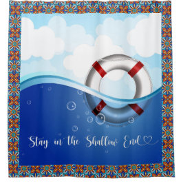 救命救急ブイ海 シャワーカーテン