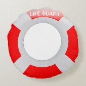 救命浮輪の円形の枕 ラウンドクッション (裏面)