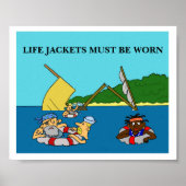 救命胴衣は標識でなければな擦り切れたらない ポスター (正面)