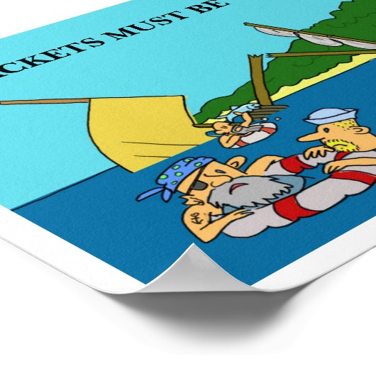 救命胴衣は標識でなければな擦り切れたらない ポスター (角)