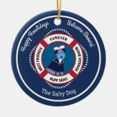 救命航海の用セーラードッグへようこそ セラミックオーナメント (正面)