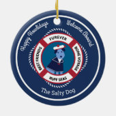 救命航海の用セーラードッグへようこそ セラミックオーナメント (裏面)