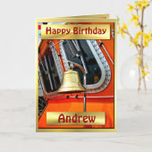 救命艇ベル誕生日 カード (黄色い花)