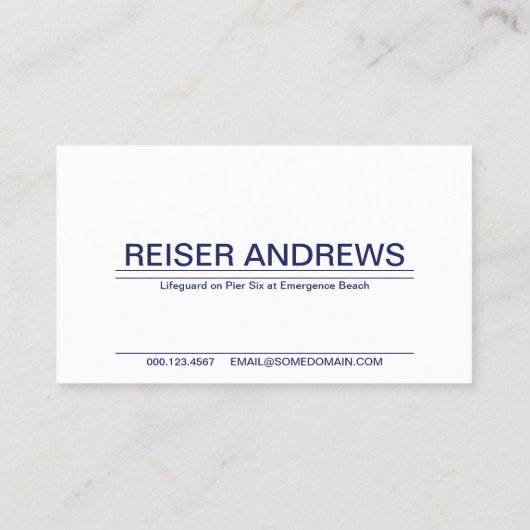 救命艇 名刺 (裏面)