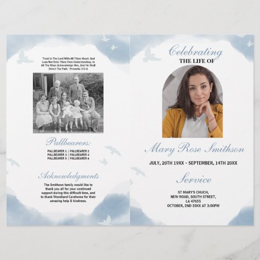 救命雲鳥の葬儀順序 チラシ (正面)