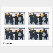 救国軍隊 長方形シール (シート)