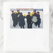 救国軍隊 長方形シール (バッグ)