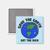 救土食べ人 | 政治はっきりした的 マグネット (正面/裏面)