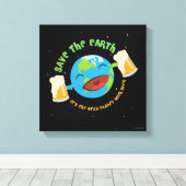 救地球 キャンバスプリント (インサイチュ (ウッドフロア))