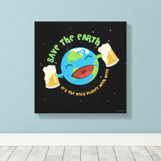 救地球 キャンバスプリント (インサイチュ (ウッドフロア))