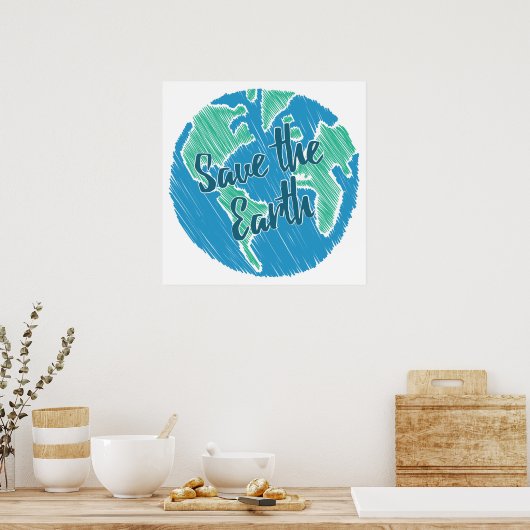 救地球 ポスター (キッチン)