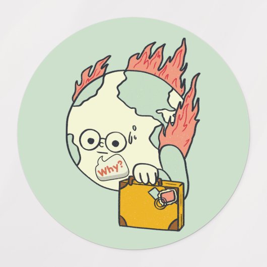 救地球 – 地球の日 ラベル (デザイン2)