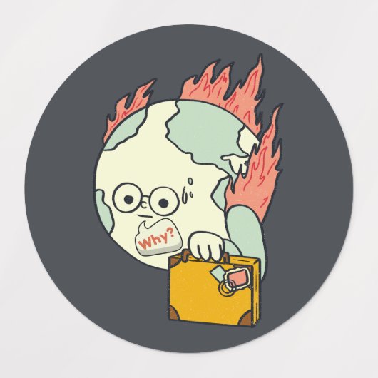 救地球 – 地球の日 ラベル (デザイン1)