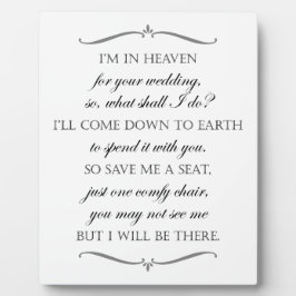 救天国の記念の席結婚に フォトプラーク