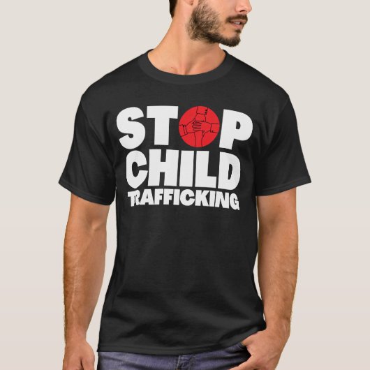 救子供達が人身売買をストップ止める Tシャツ (正面)