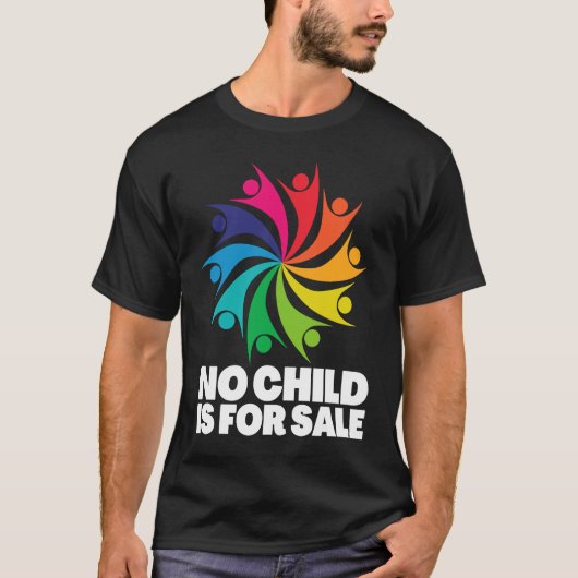 救子供達が人身売買をストップ止める Tシャツ (正面)