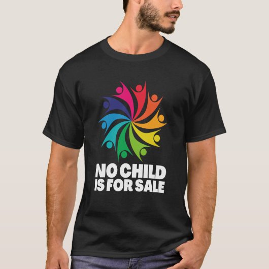 救子供達が人身売買をストップ止める Tシャツ (正面)