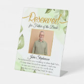 救座席花嫁お父さん結婚記念碑 台座サイン (正面)