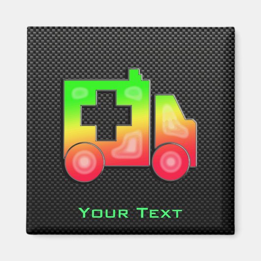 救急お洒落車 マグネット (正面)