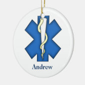 救急パーソナライズされた医療技士オーナメント セラミックオーナメント (左)