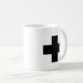 救急処置の十字を黒くして下さい コーヒーマグカップ (正面右)
