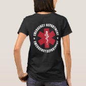 救急処置室 スター・オブ・ライフ 医療エンブレム Tシャツ (裏面)