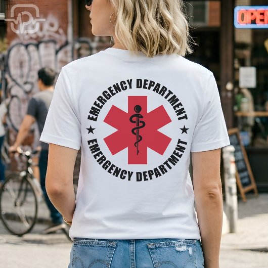 救急処置室 スター・オブ・ライフ 医療エンブレム Tシャツ
