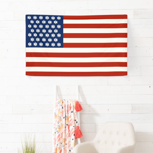 救急医療従事者USA献上品フラグ- EMT EMS 横断幕 (インサイチュ)