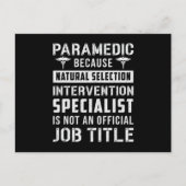 救急医療隊員のため自然選択救急車EMS ポストカード (正面)