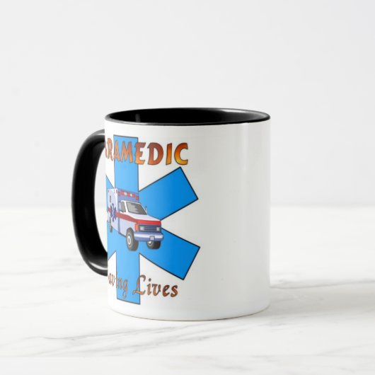 救急医療隊員のセービングの生命 マグカップ (正面左)