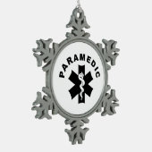 救急医療隊員のテーマ スノーフレークピューターオーナメント (左)