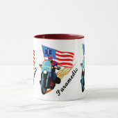 救急医療隊員のバイクもしくは自転車に乗る人 マグカップ (中央)