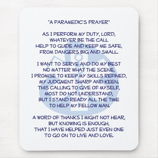 救急医療隊員のマウスパッド マウスパッド (正面)